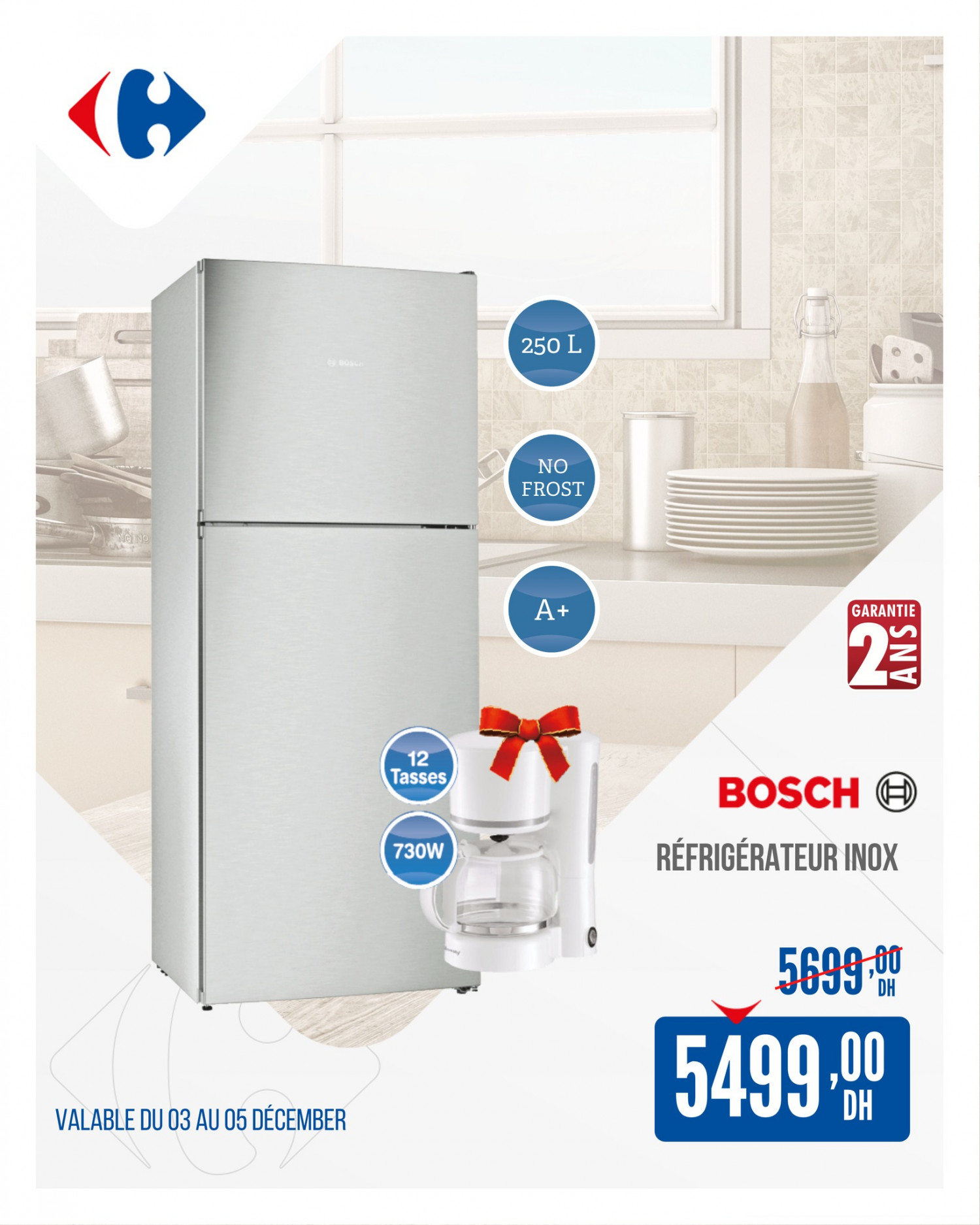 refrigerateur Bosch carrefour promo 3-5 decembre