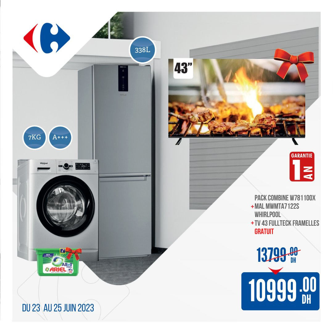 carrefour promotions 23 au 25 juin 2023 - pack whirlpool
