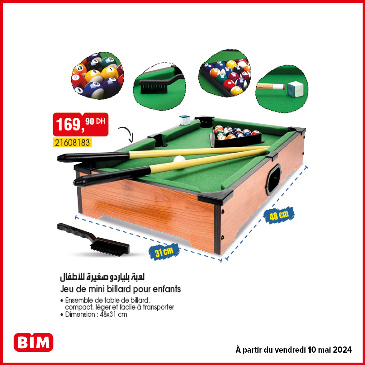 promotion bim 10 mai 2024 - jeu mini billard